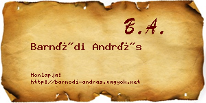 Barnódi András névjegykártya